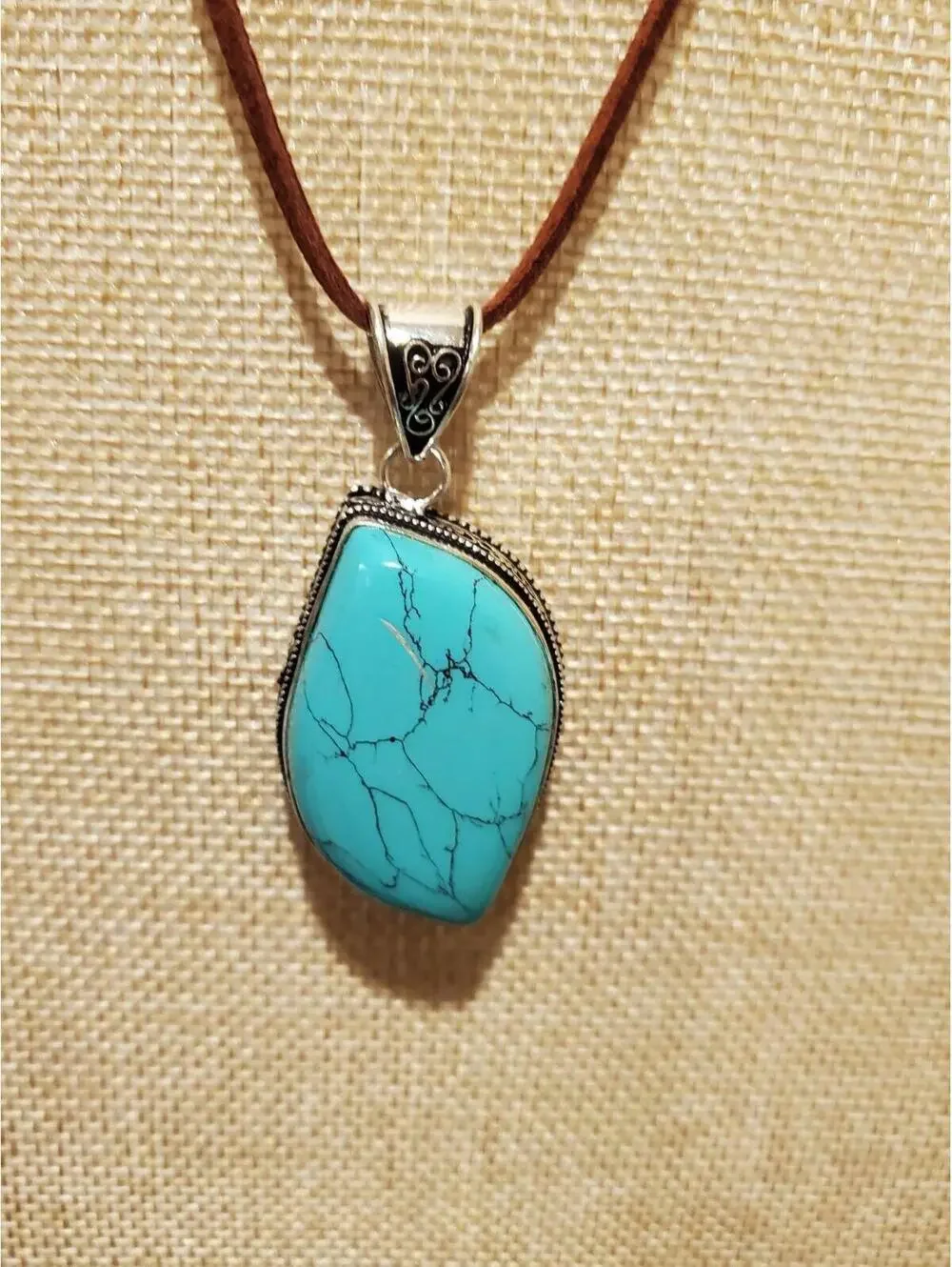 925 turquoise Necklace - Picture 1 of 12